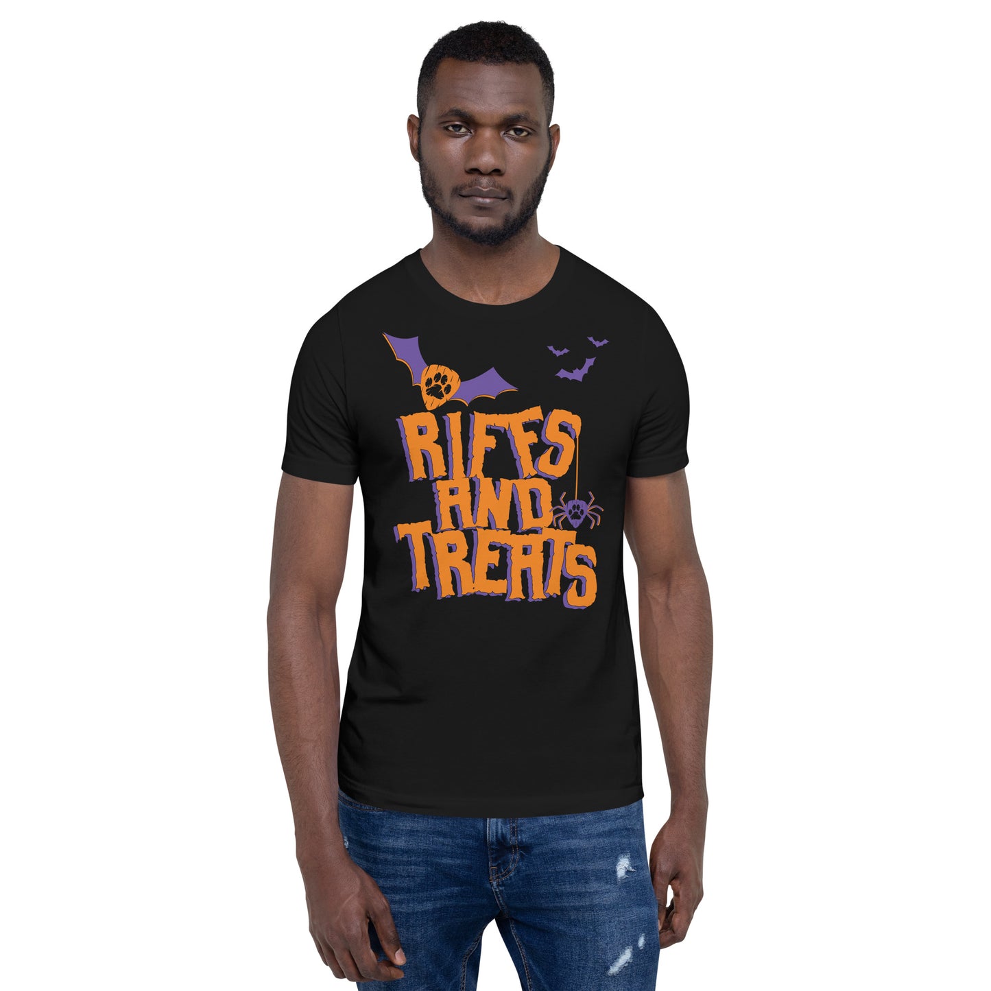 Riffs and Treats Unisex t-shirt (Front Only)