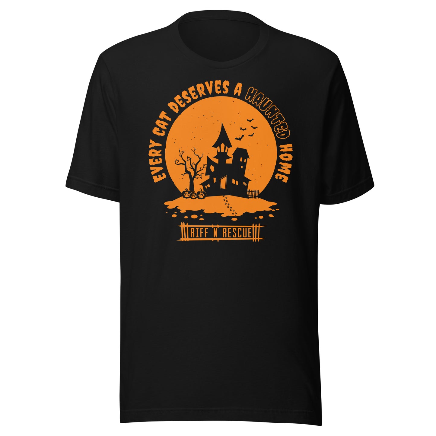 Haunted Cat Home Unisex t-shirt