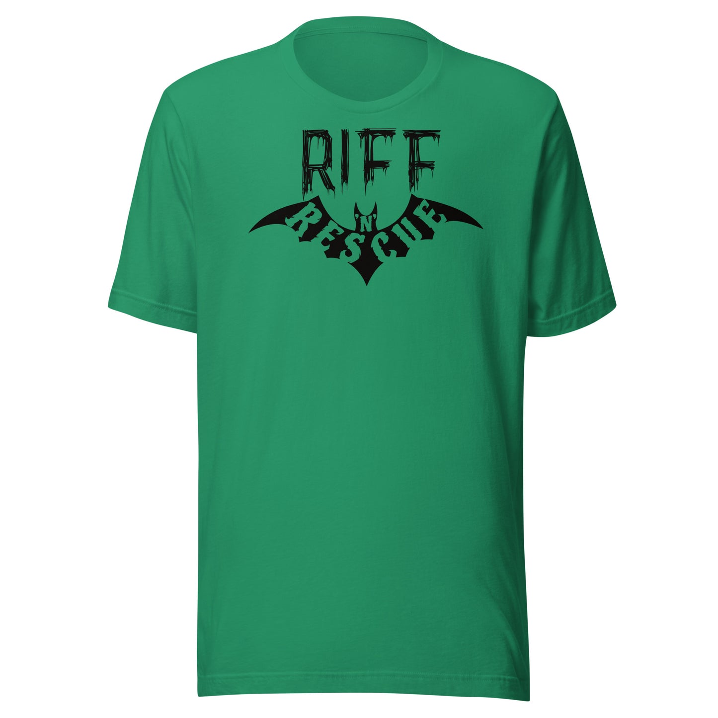 Riff Bat Black Unisex t-shirt (Front and Back)