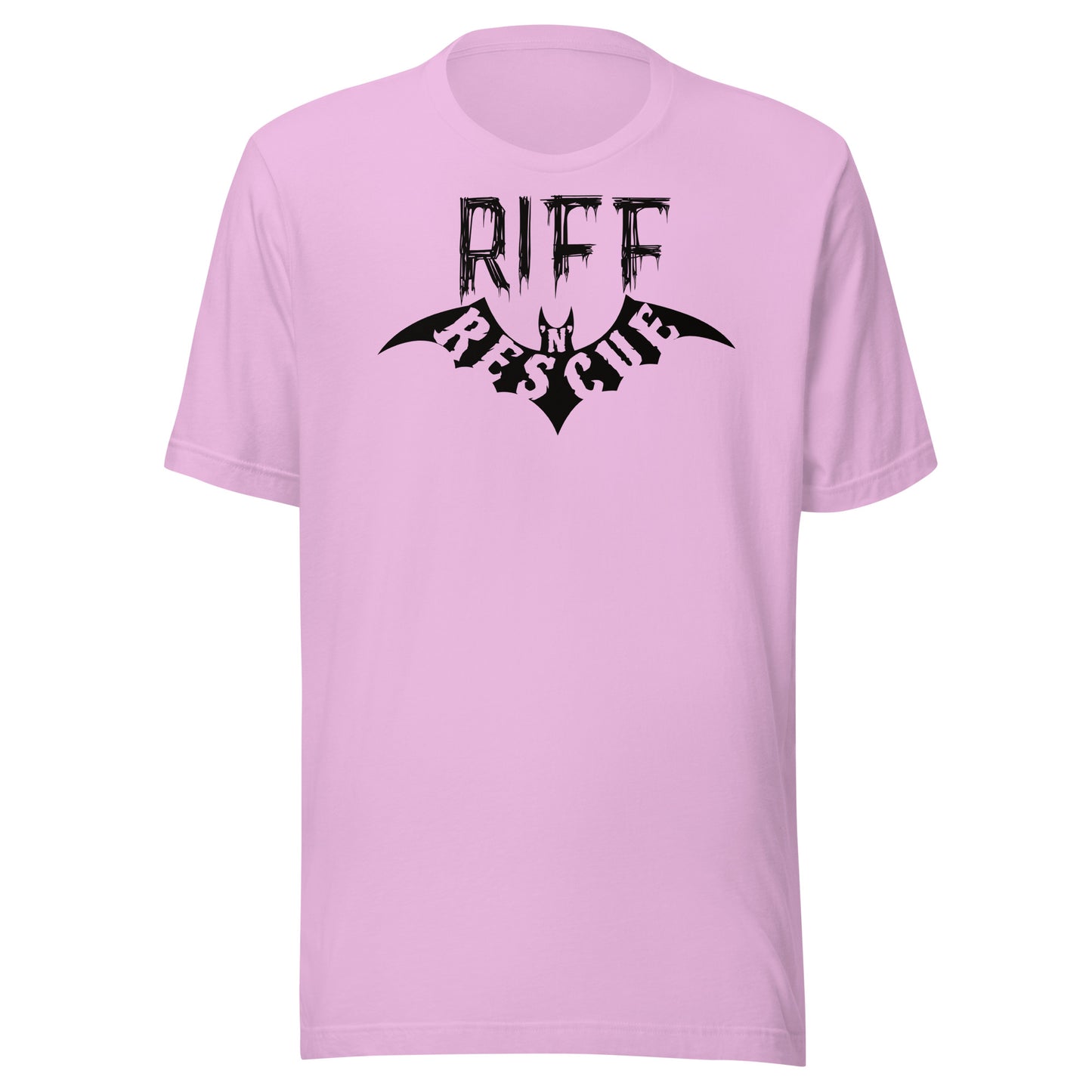 Riff Bat Black Unisex t-shirt (Front and Back)