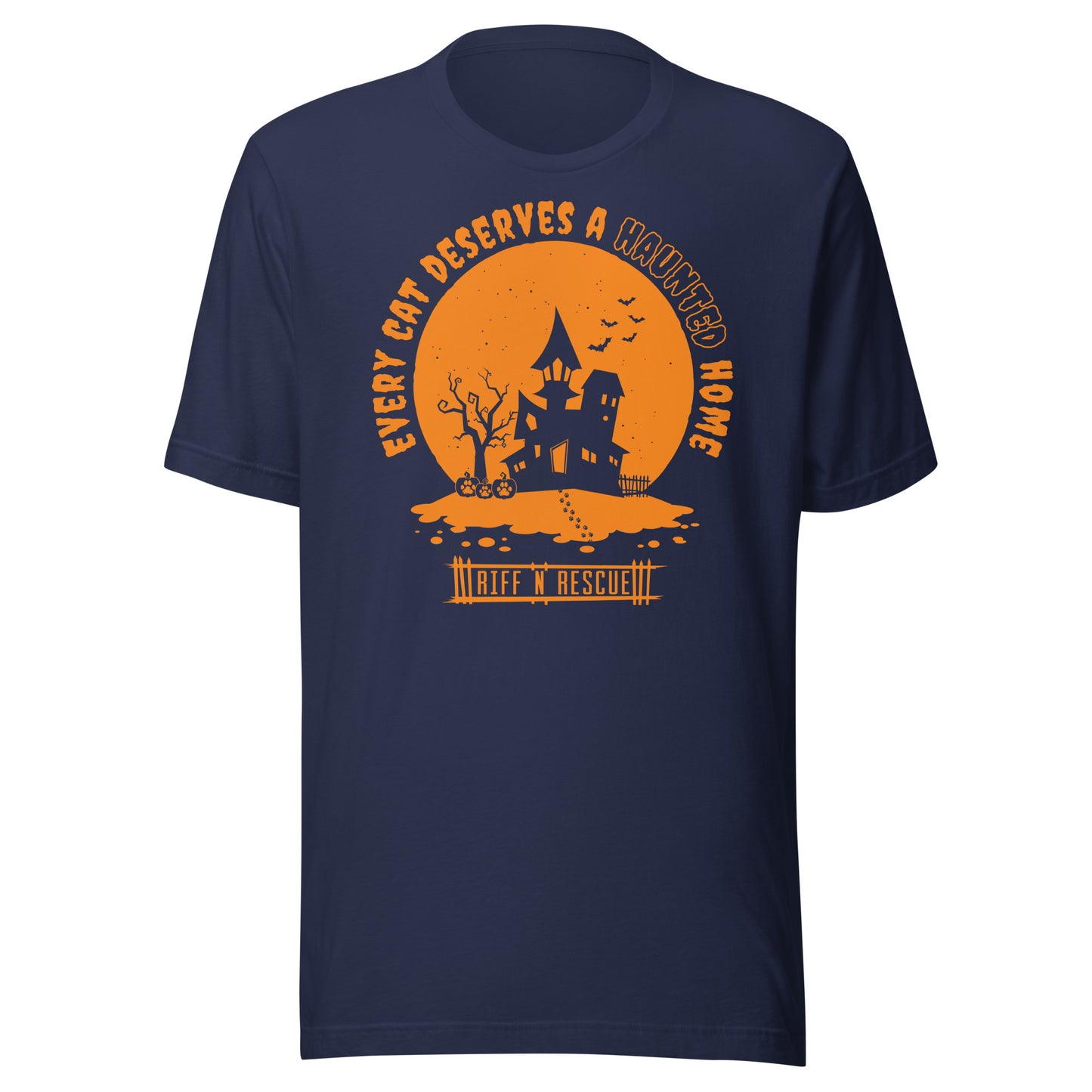 Haunted Cat Home Unisex t-shirt
