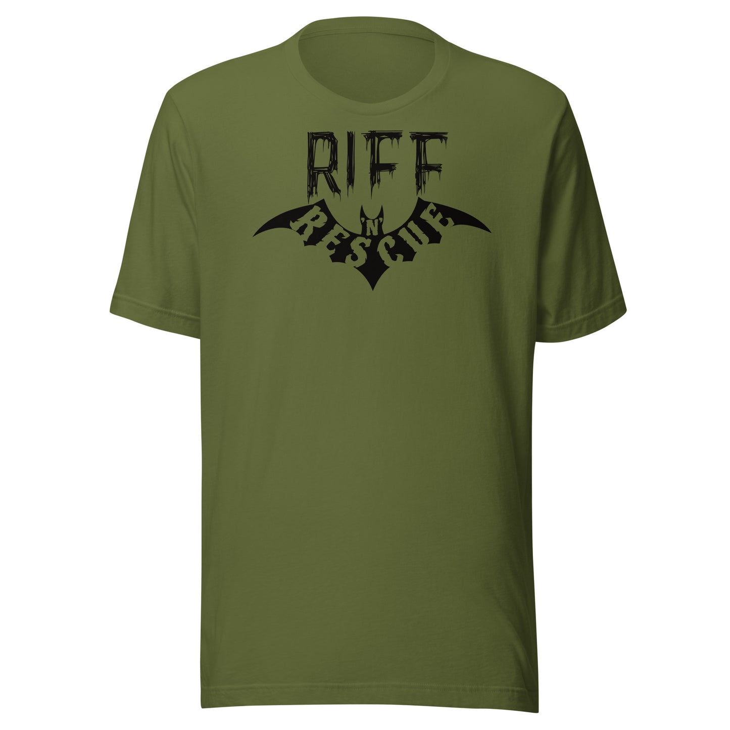 Riff Bat Black Unisex t-shirt (Front and Back)