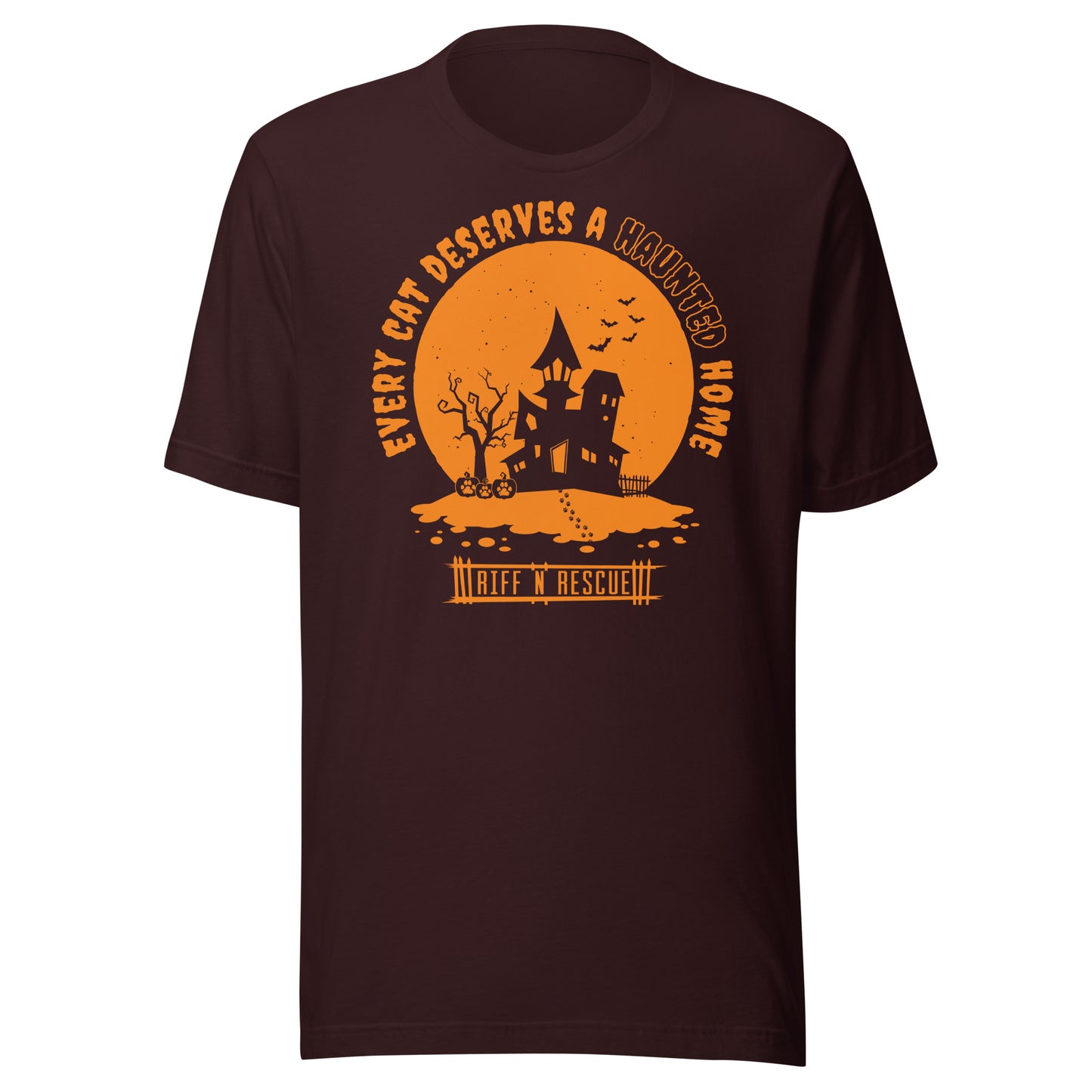Haunted Cat Home Unisex t-shirt