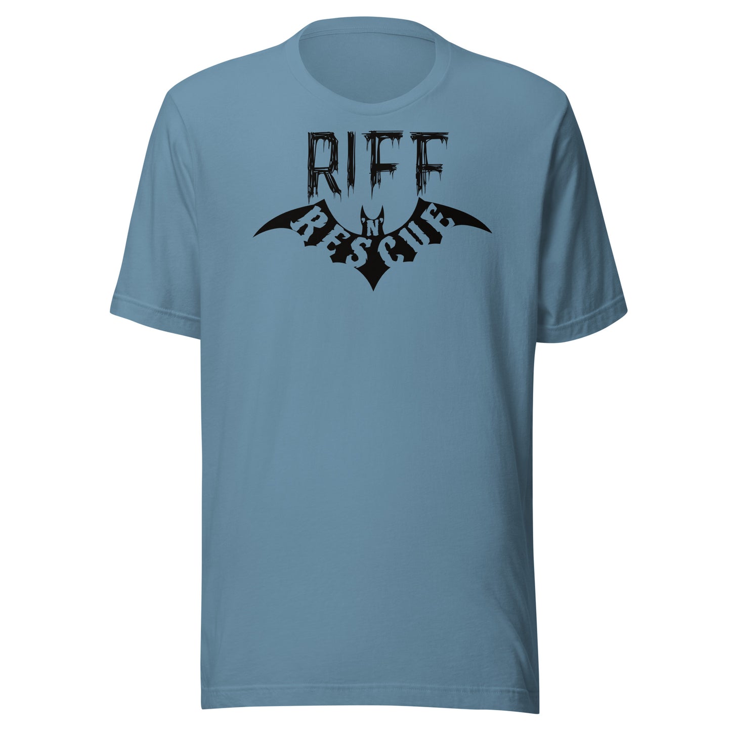 Riff Bat Black Unisex t-shirt (Front and Back)
