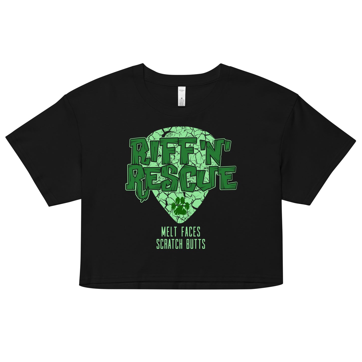 Crackle Green Crop Top