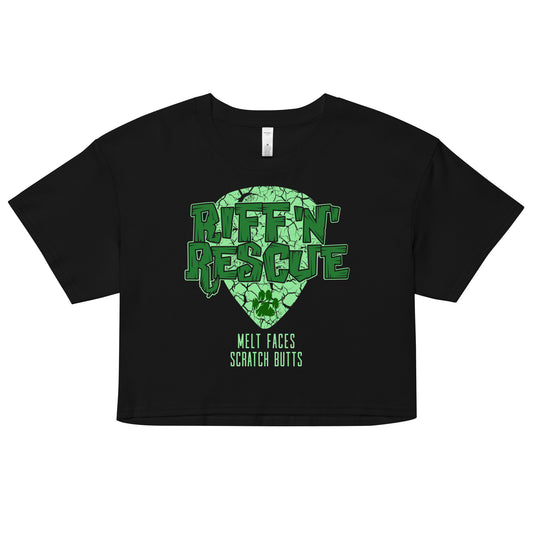 Crackle Green Crop Top