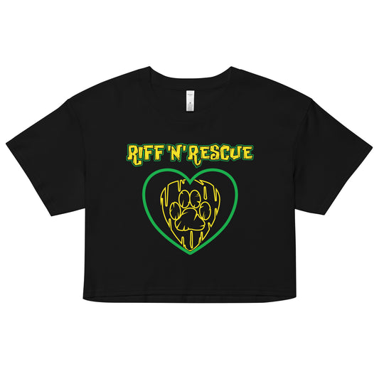 Hearts and Paws Yellow Crop Top