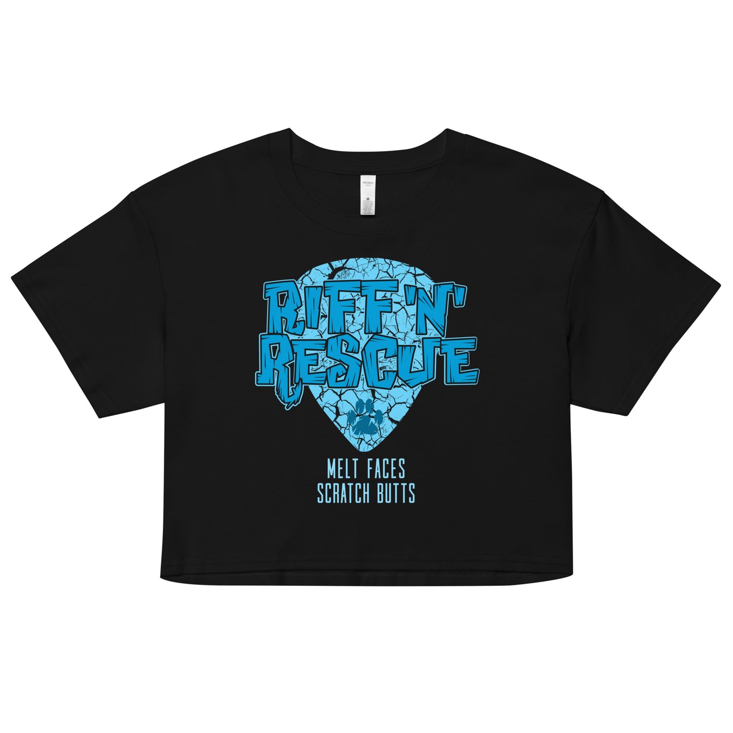 Crackle Blue Crop Top