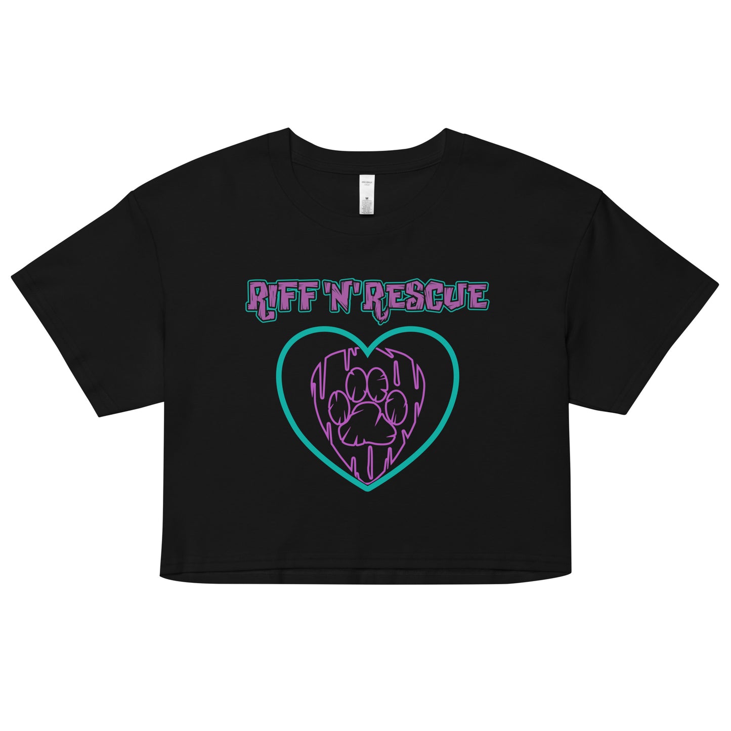 Hearts and Paws Pink Crop Top