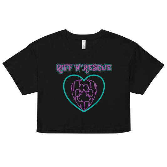 Hearts and Paws Pink Crop Top