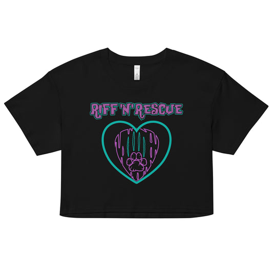 Hearts and Paws Pink Cat Crop Top