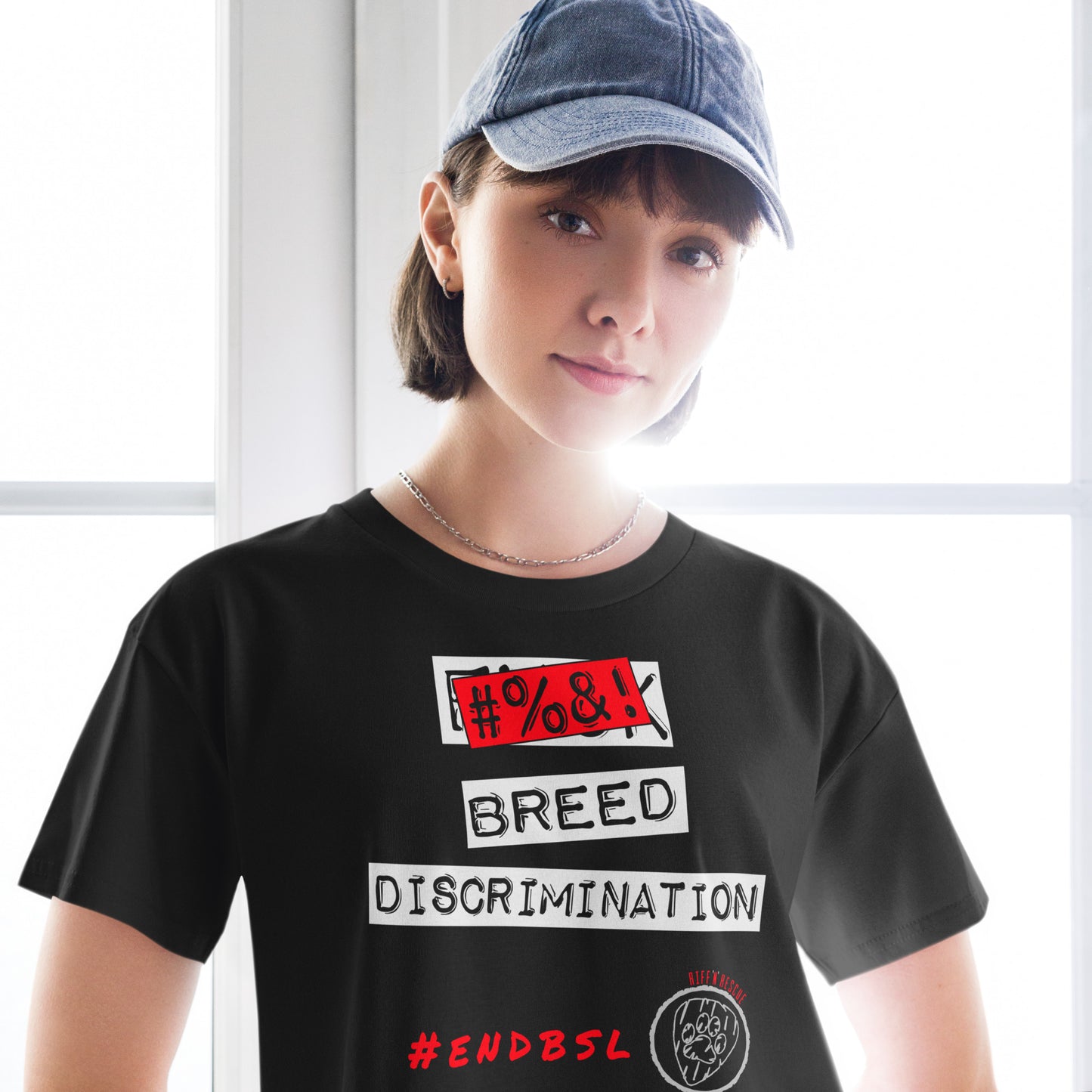 #%&! Breed Discrimination Women’s crop top