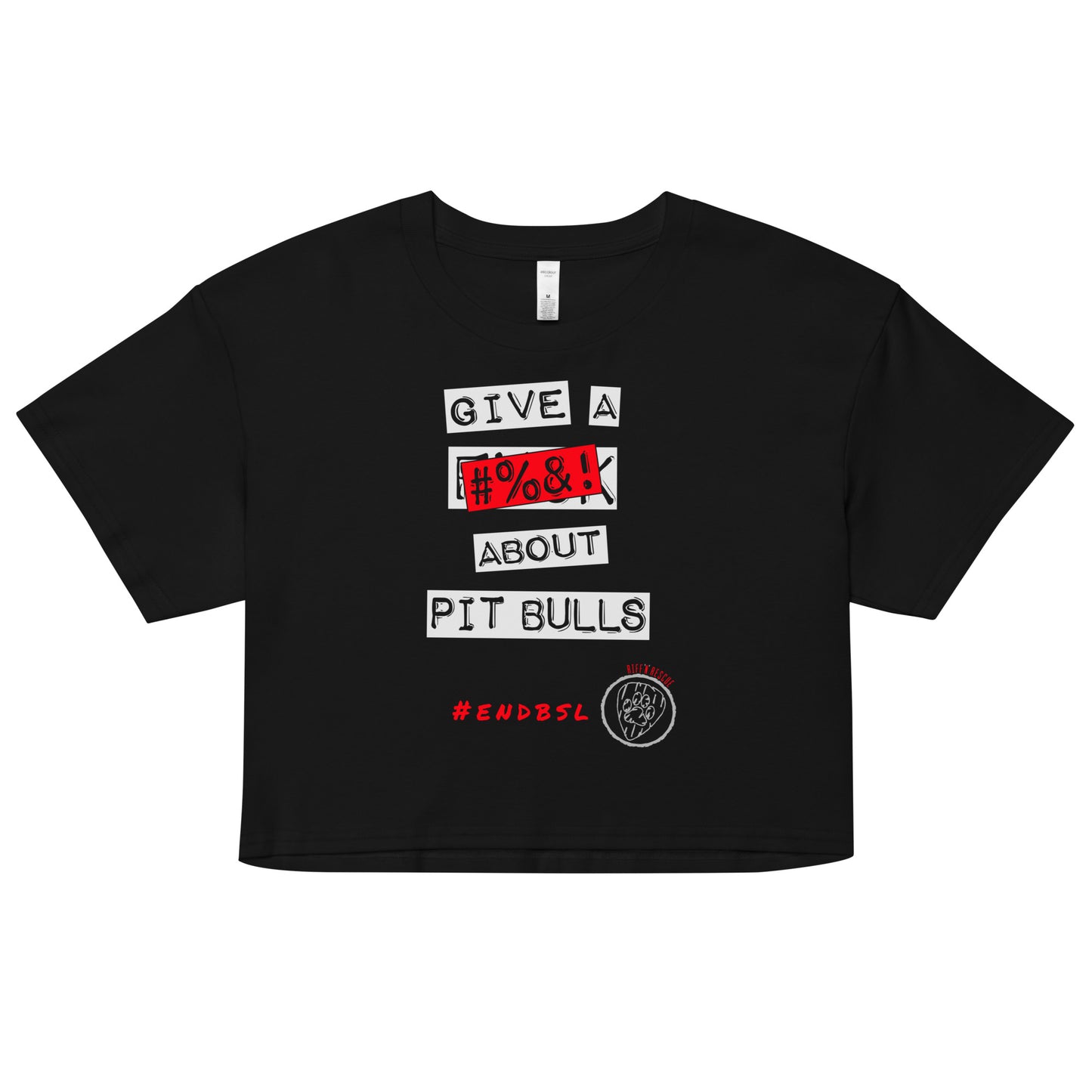 Give A #%&! About Pit Bulls Women’s crop top