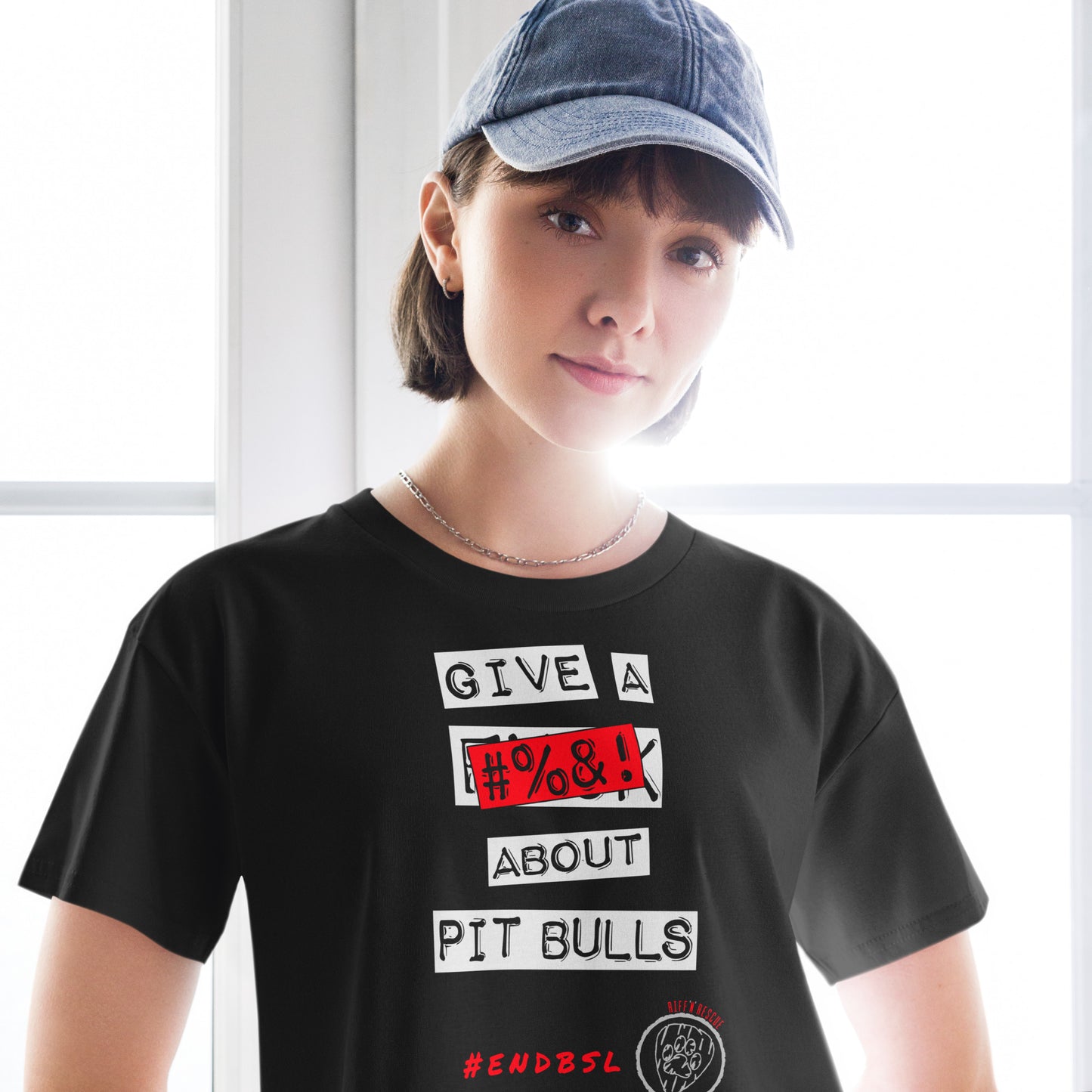 Give A #%&! About Pit Bulls Women’s crop top