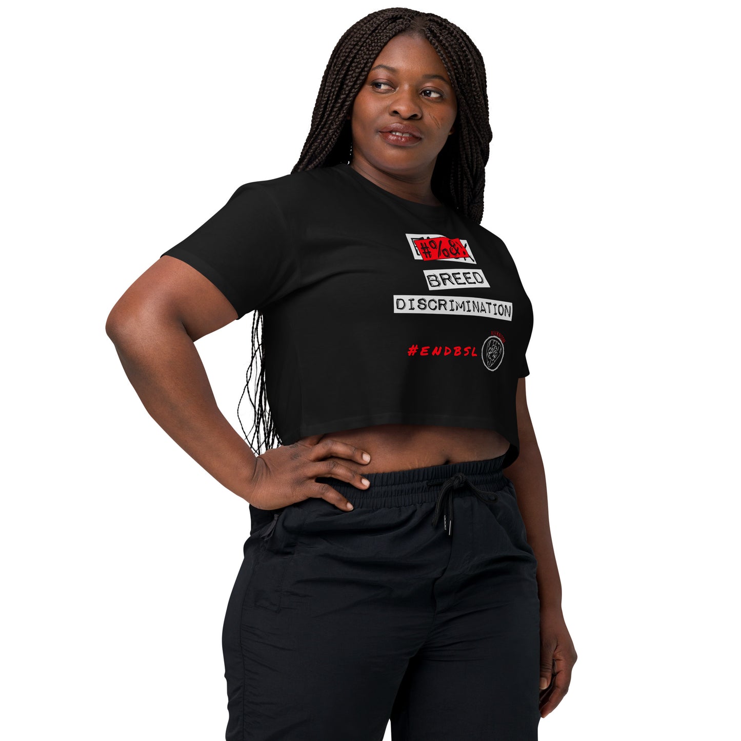 #%&! Breed Discrimination Women’s crop top