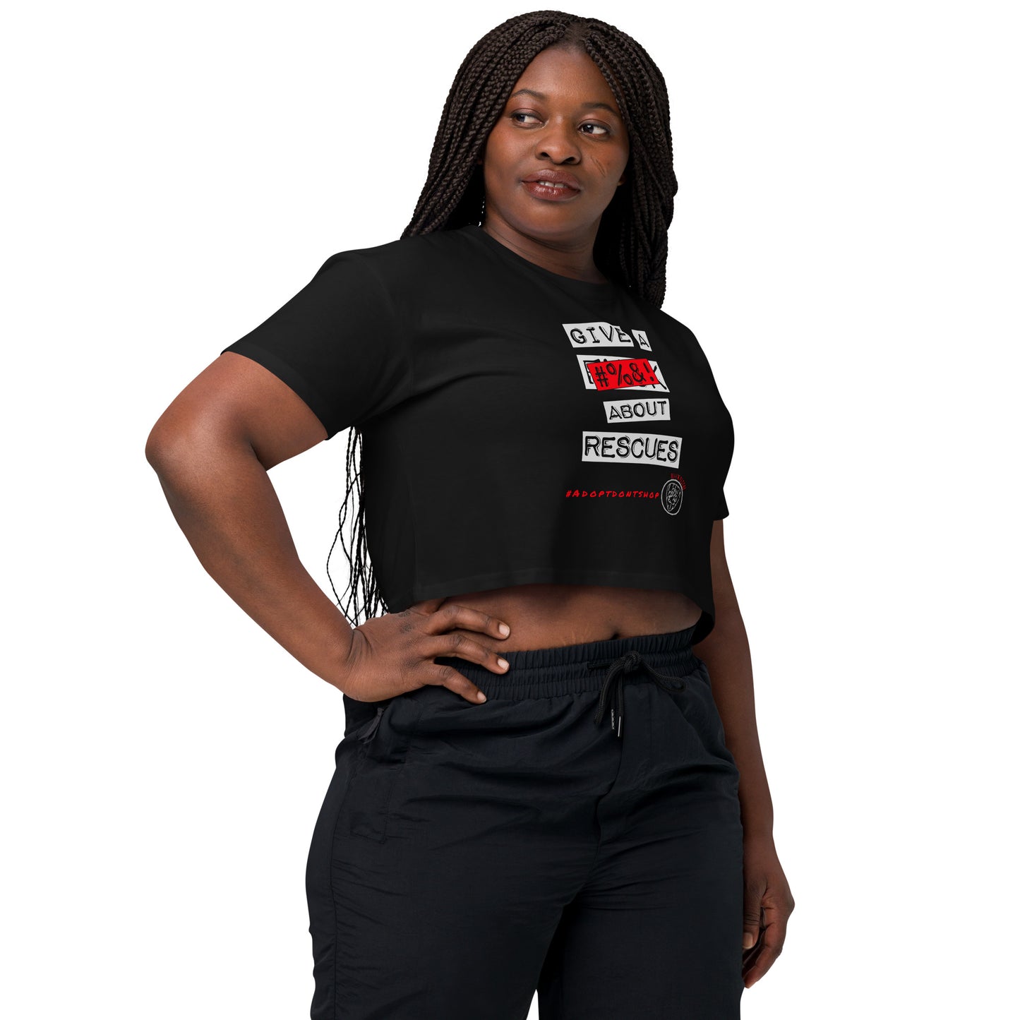 Give a #%&! About Rescues Women’s crop top