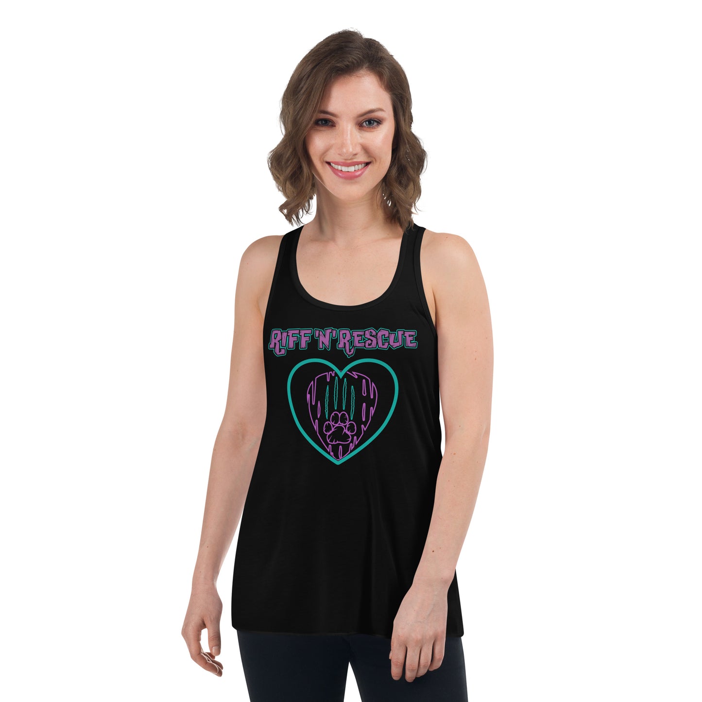 Hearts and Paws Pink Cat Racerback