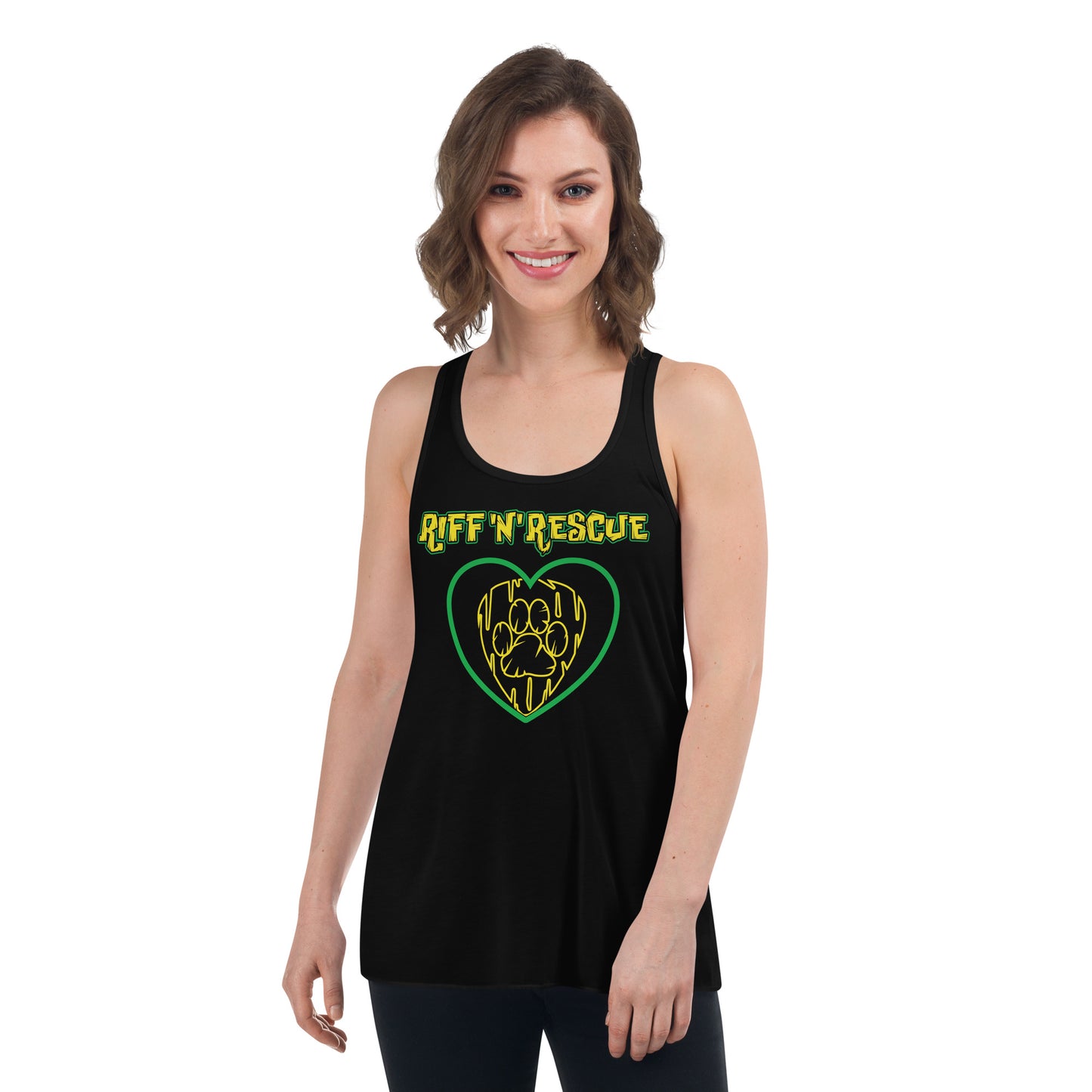 Hearts and Paws Yellow Racerback