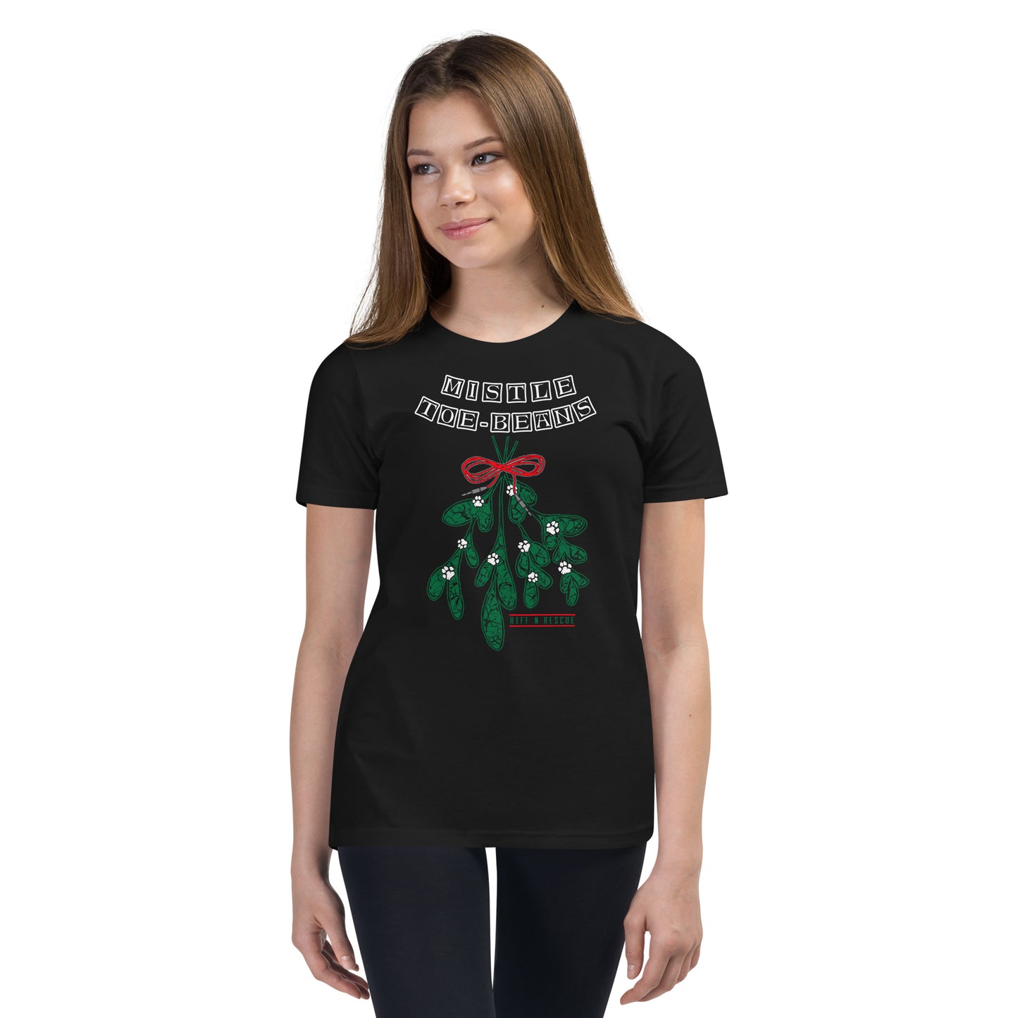 Mistletoe Beans Youth Short Sleeve T-Shirt