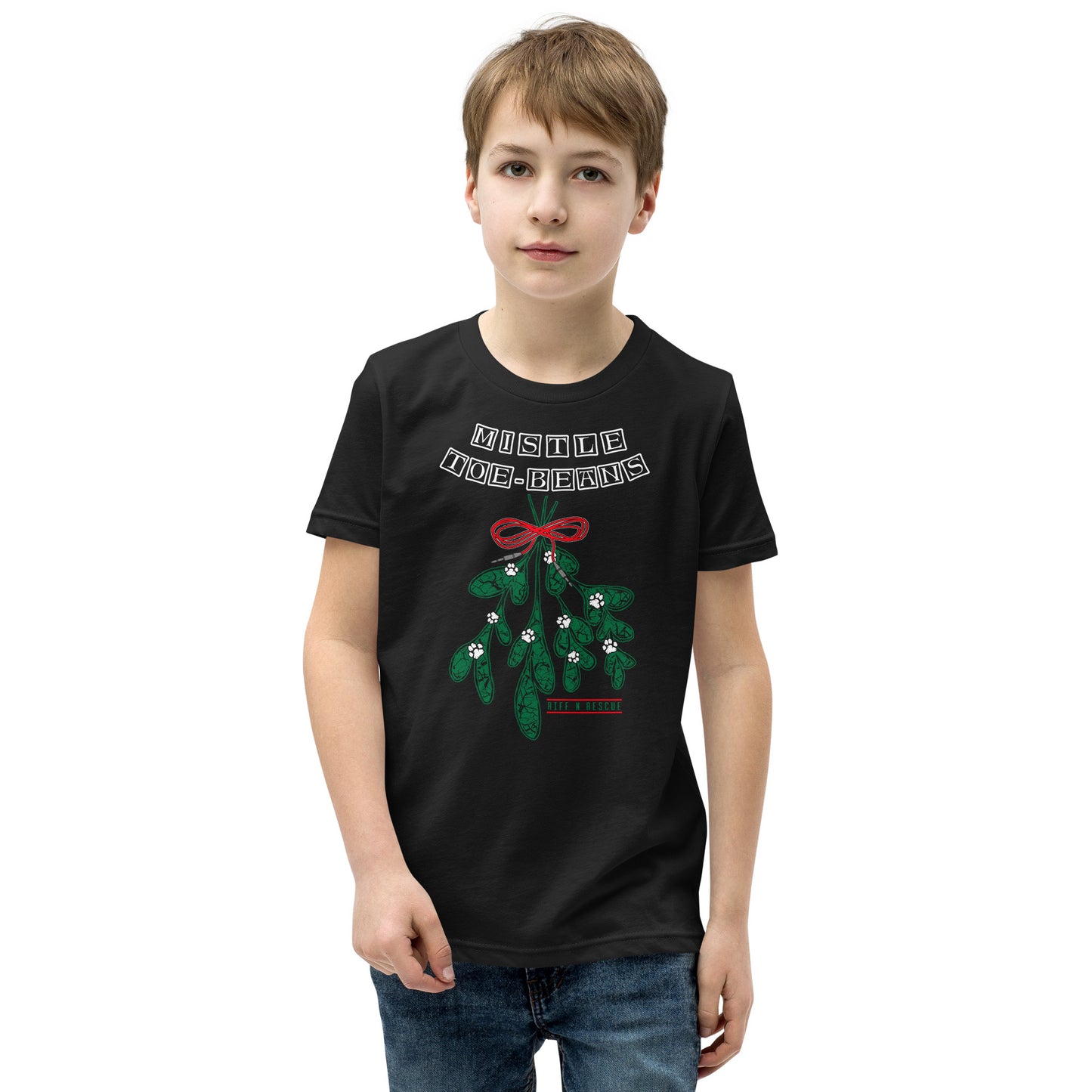 Mistletoe Beans Youth Short Sleeve T-Shirt