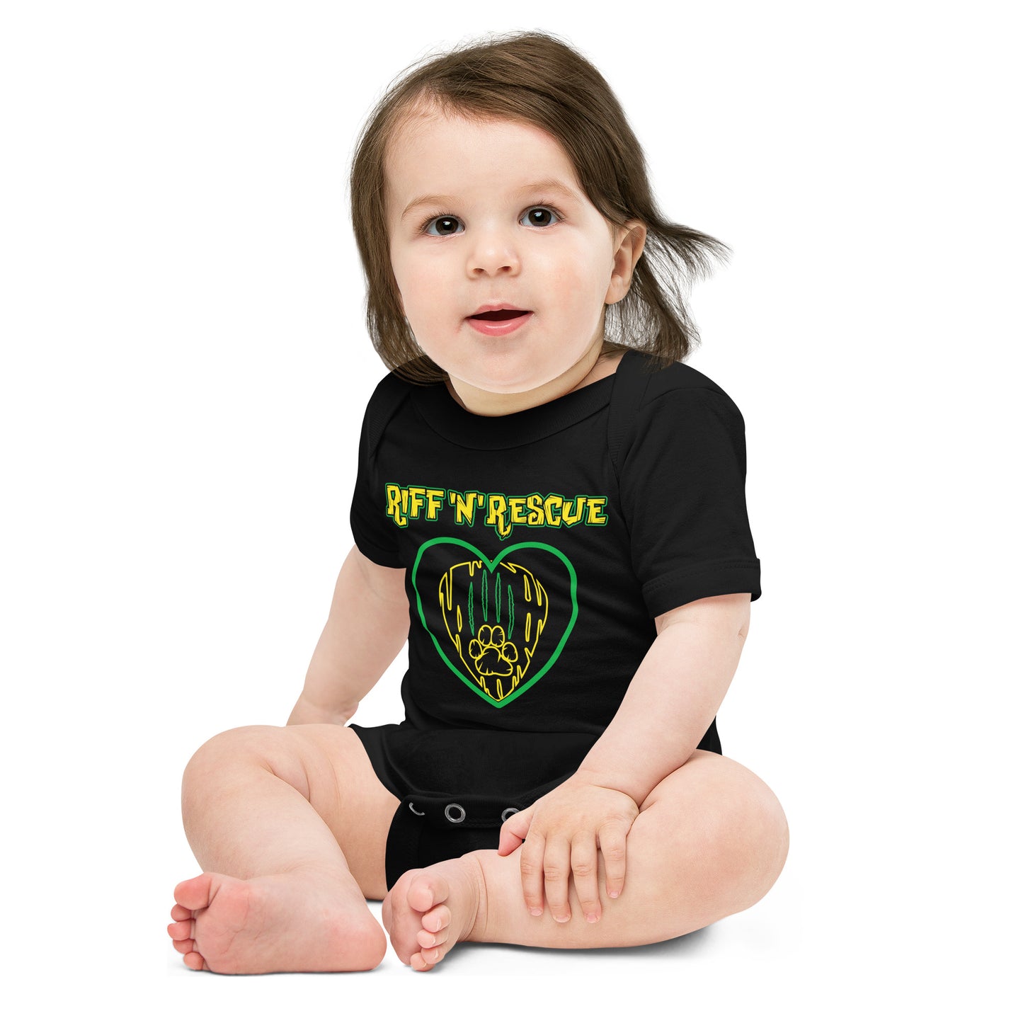 Hearts and Paws Green Cat Onesie