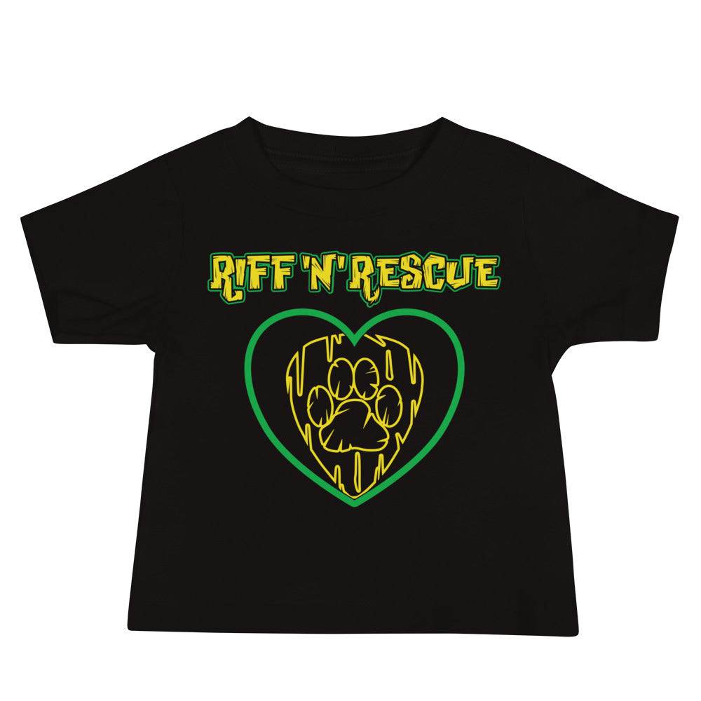 Hearts and Paws Green Dog Baby Jersey Short Sleeve Tee
