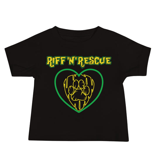 Hearts and Paws Green Dog Baby Jersey Short Sleeve Tee