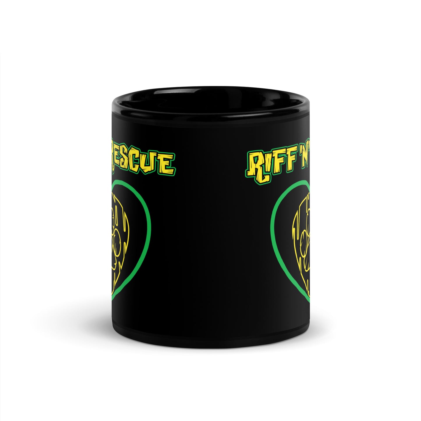 Hearts and Paws Green Dog Mug