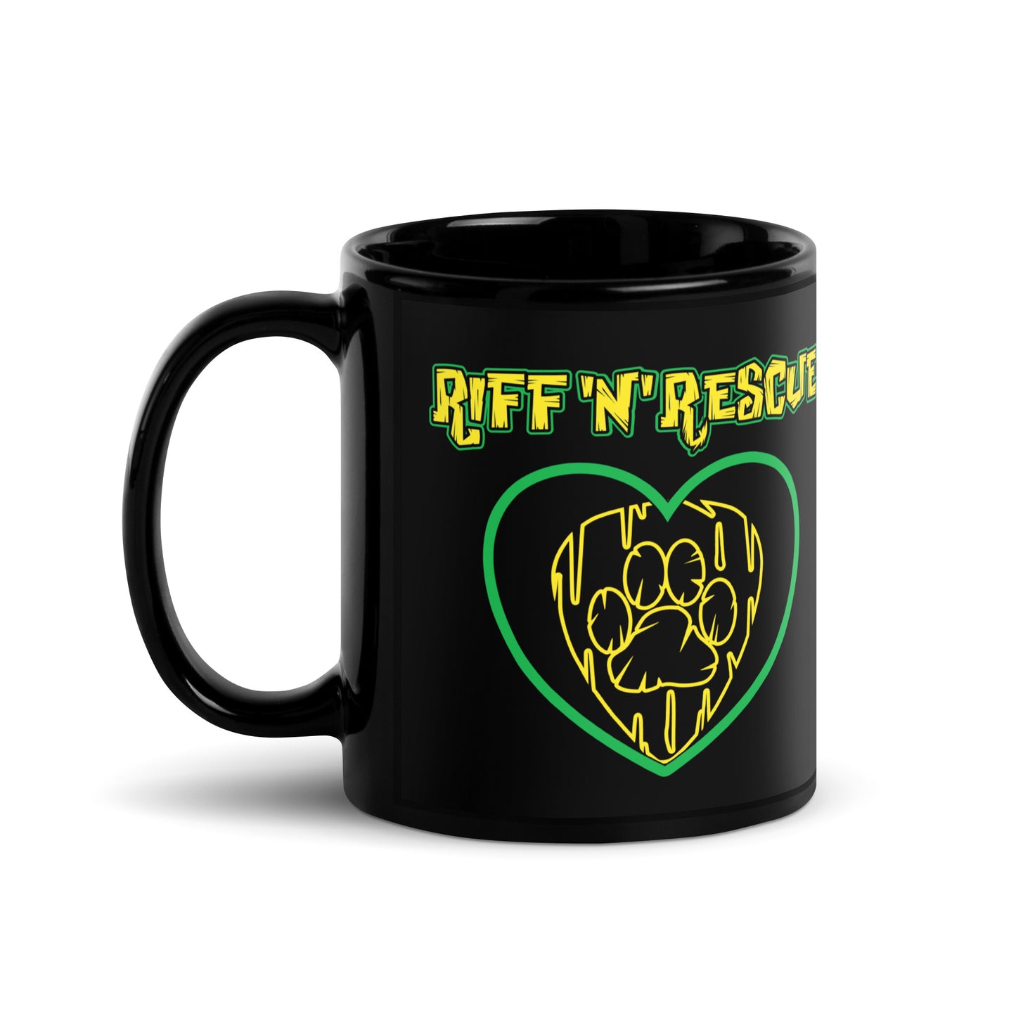 Hearts and Paws Green Dog Mug