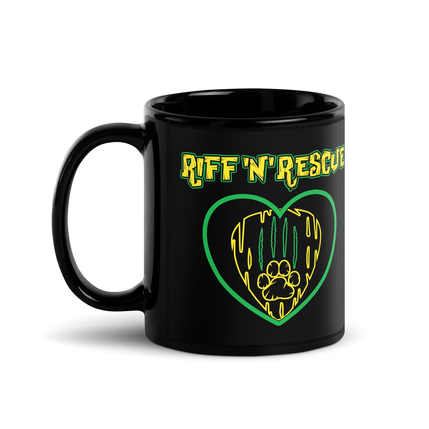 Hearts and Paws Green Mug