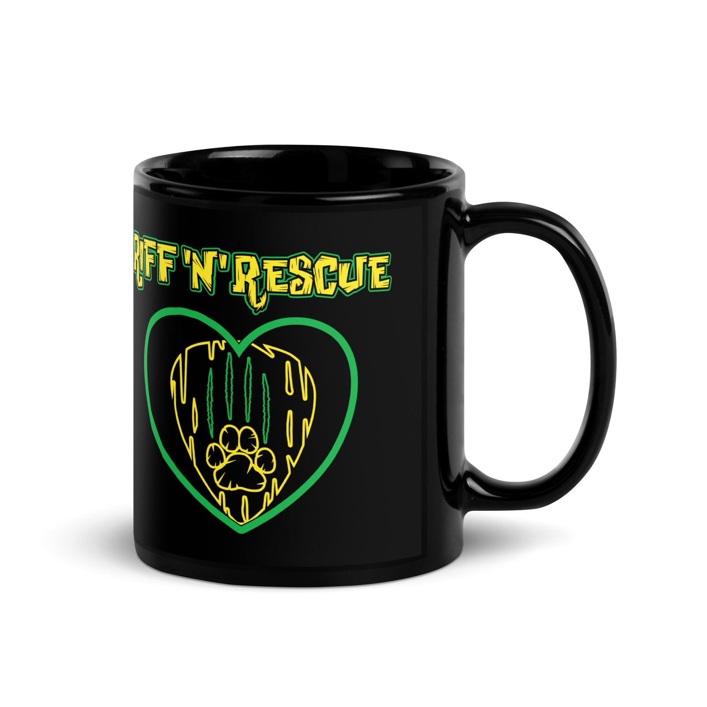 Hearts and Paws Green Mug
