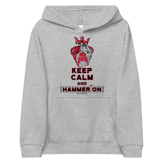 Keep Calm and Hammer On Kids fleece hoodie