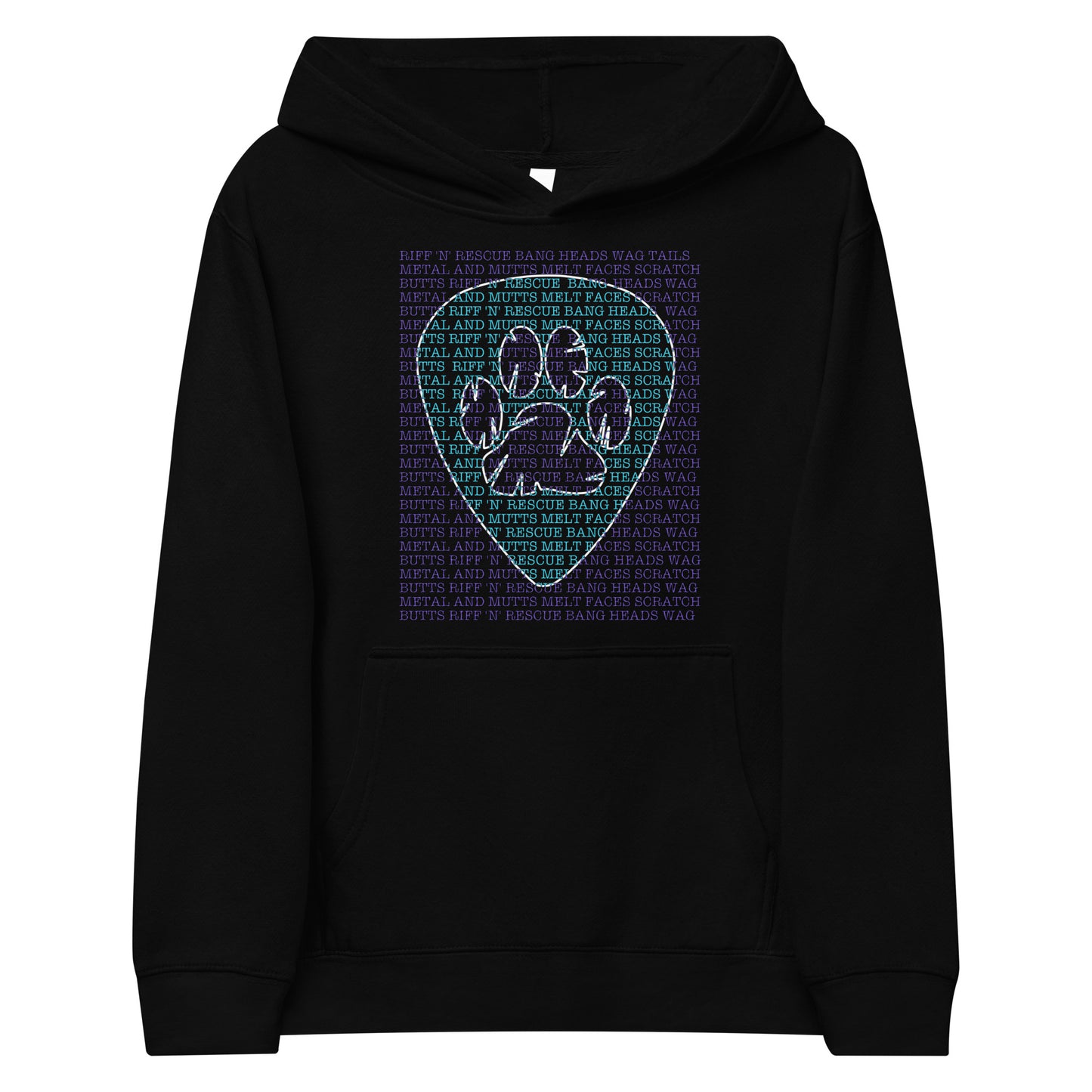 Slogan Purple Kids fleece hoodie