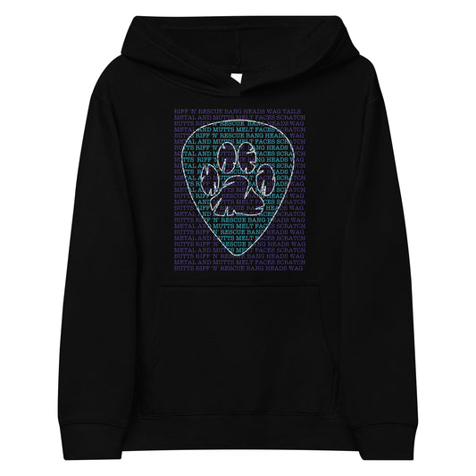 Slogan Purple Kids fleece hoodie