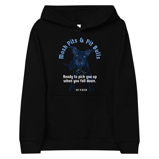 Mosh Pits and Pit Bulls Kids fleece hoodie