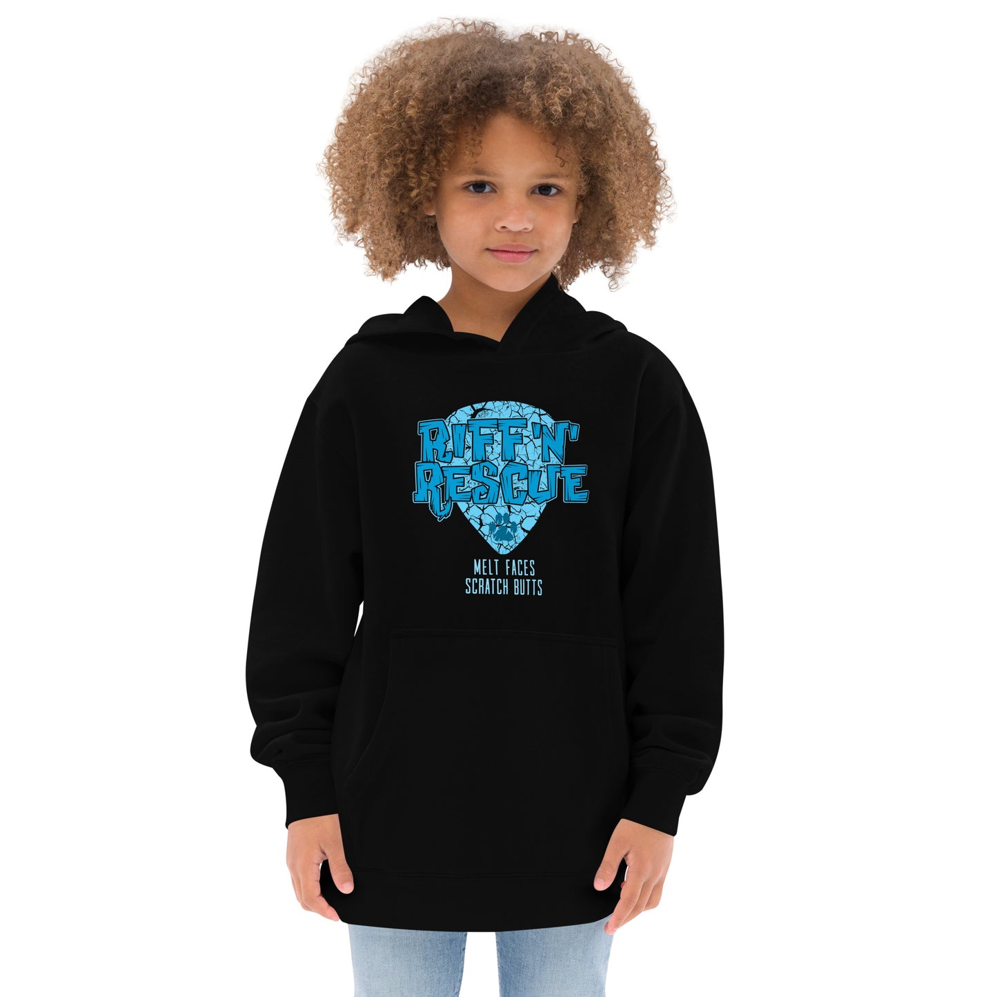Crackle Blue Kids fleece hoodie