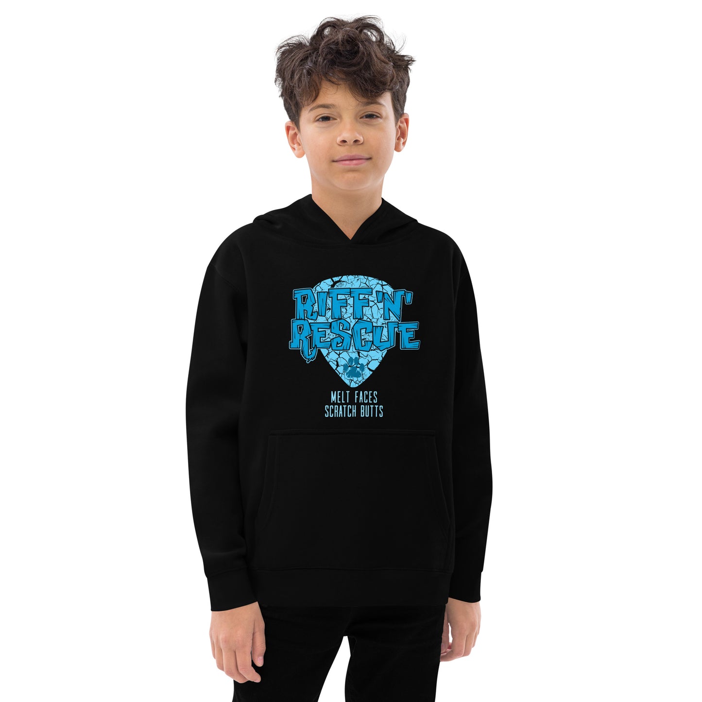 Crackle Blue Kids fleece hoodie