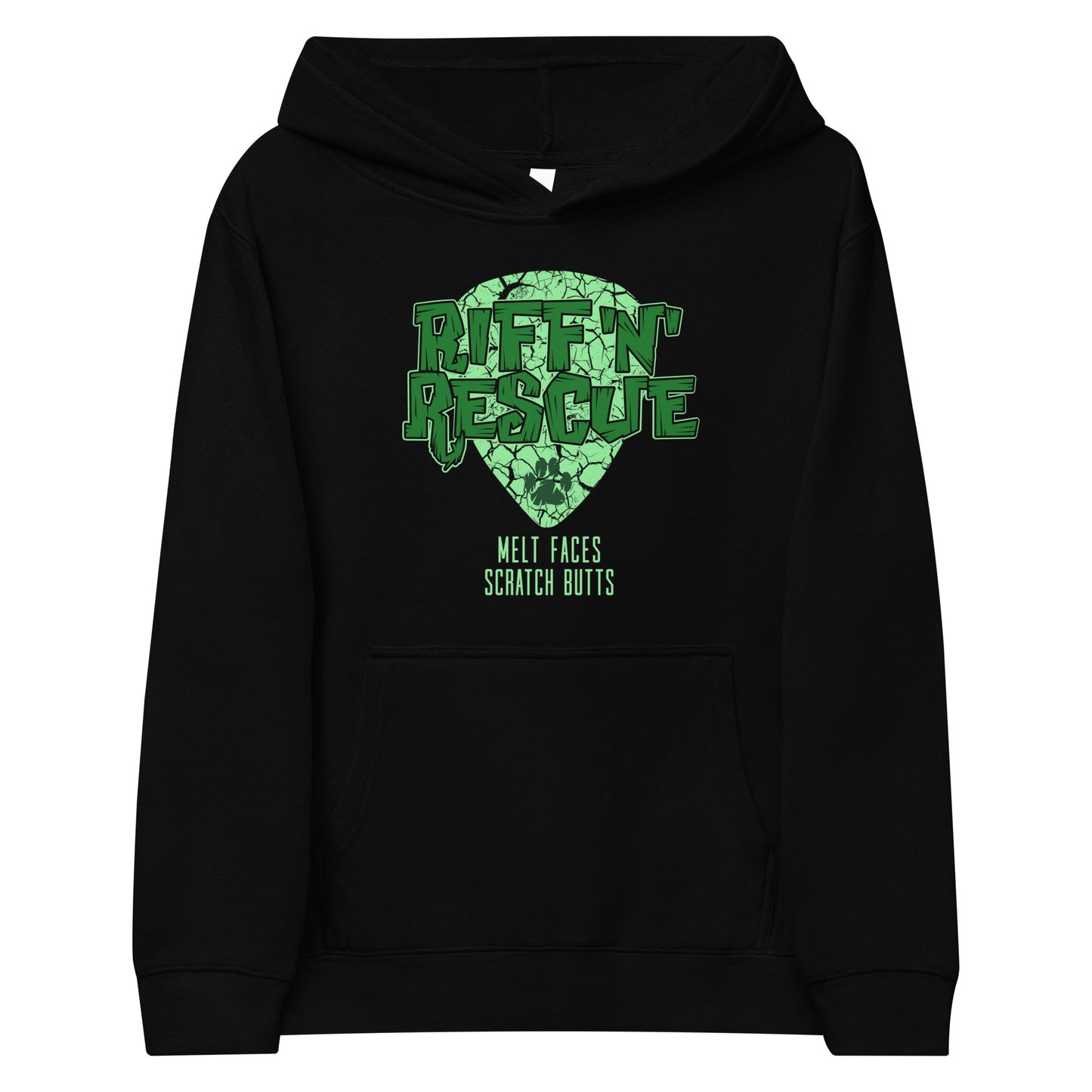 Crackle Green Kids fleece hoodie