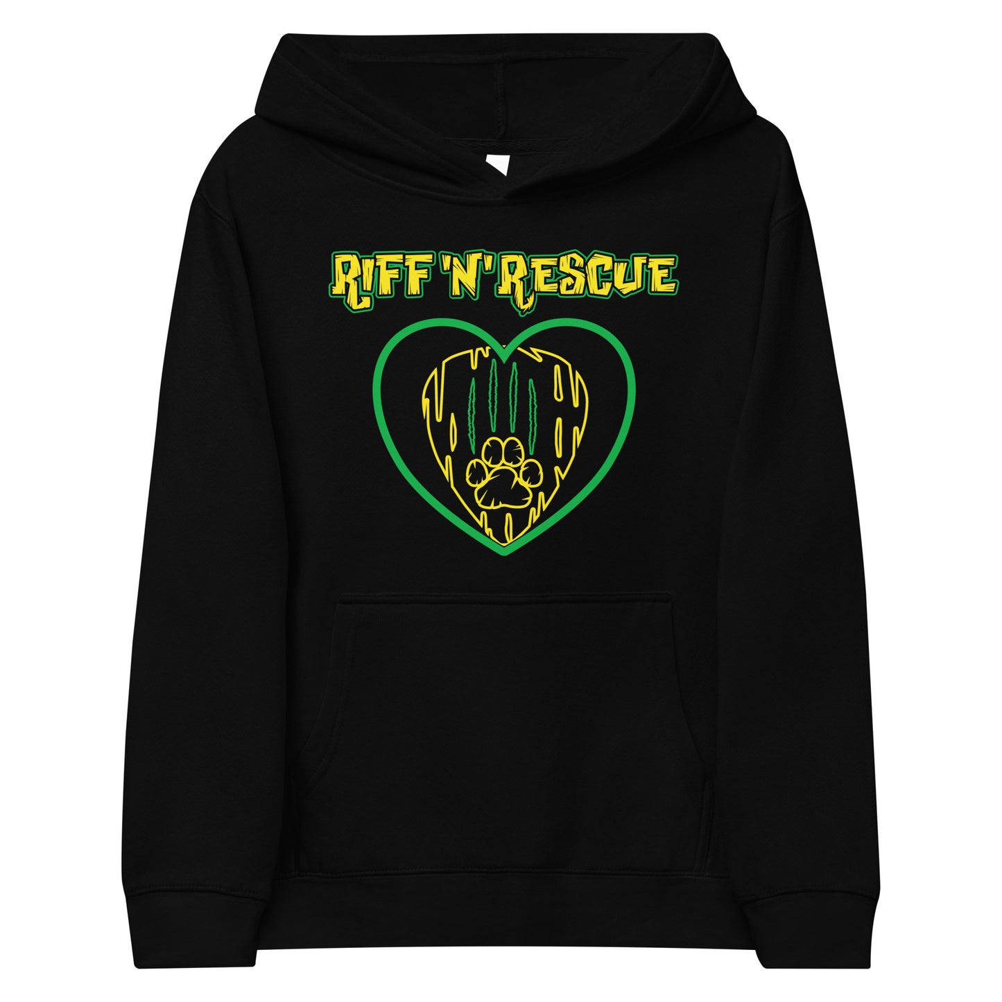 Hearts and Paws Cat Kids Fleece Hoodie