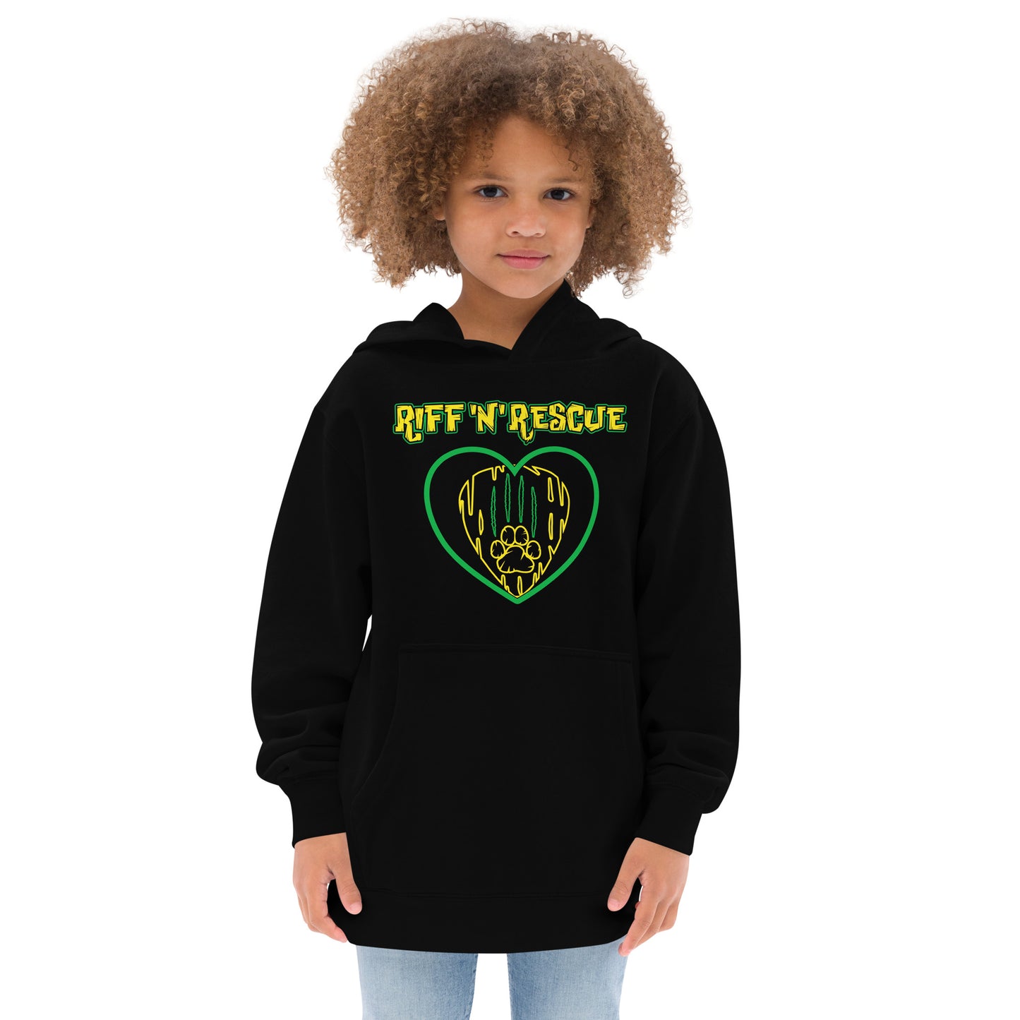 Hearts and Paws Cat Kids Fleece Hoodie