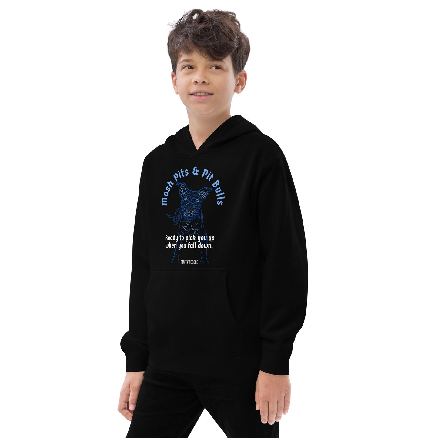 Mosh Pits and Pit Bulls Kids fleece hoodie