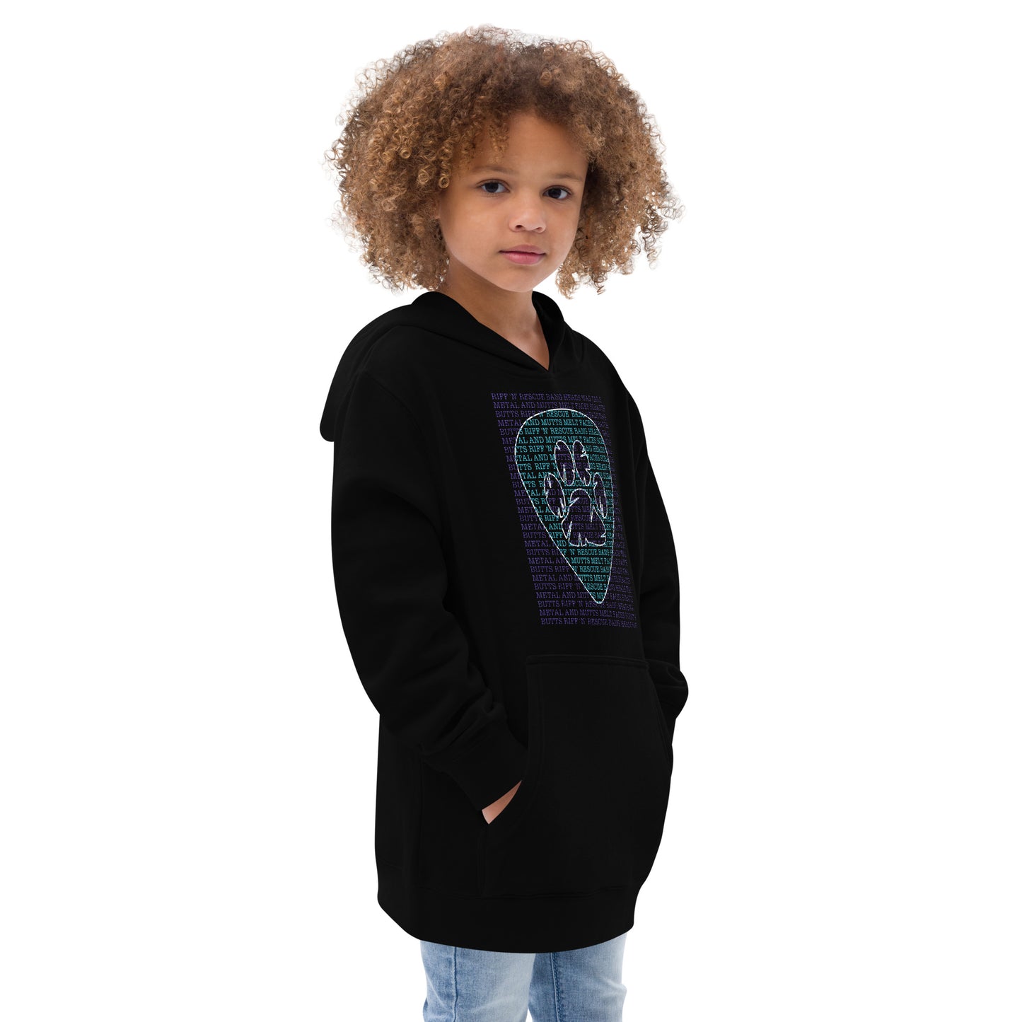 Slogan Purple Kids fleece hoodie