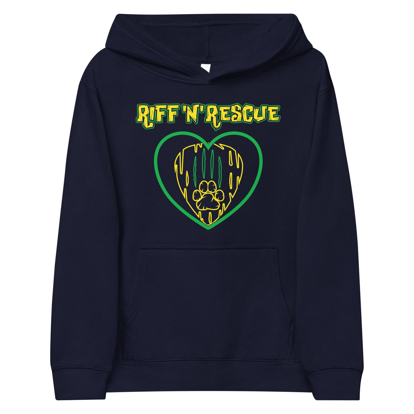 Hearts and Paws Cat Kids Fleece Hoodie