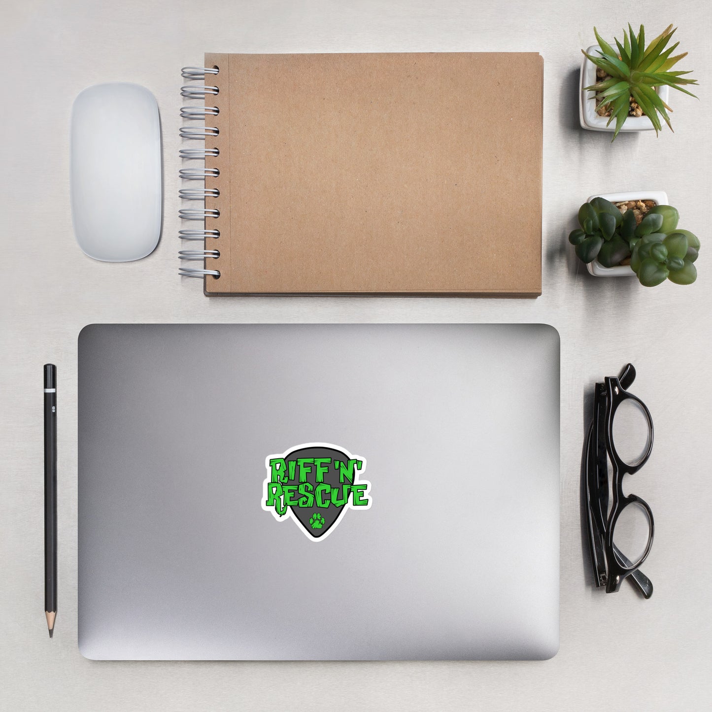 Logo Green/Grey Sticker