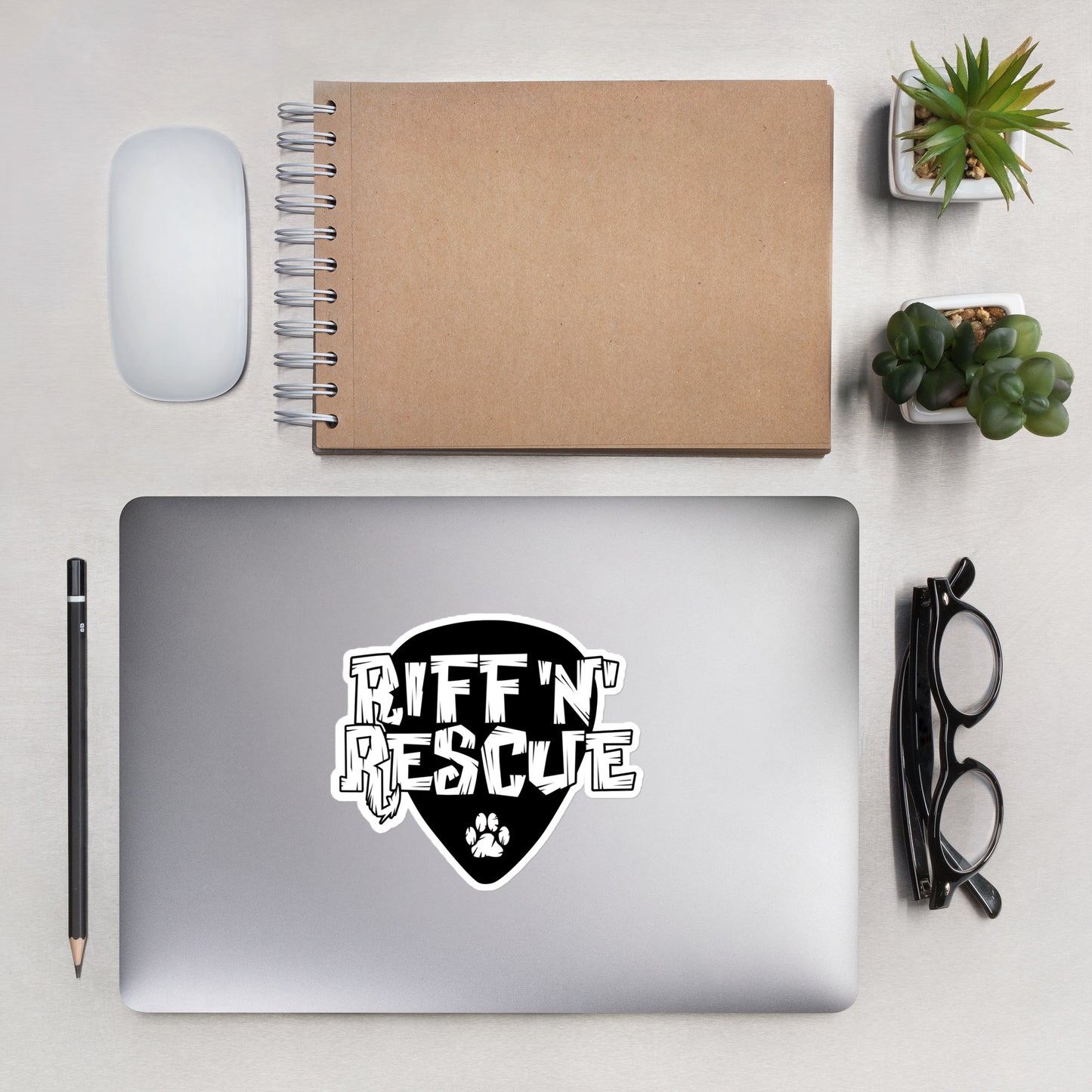Logo White Sticker