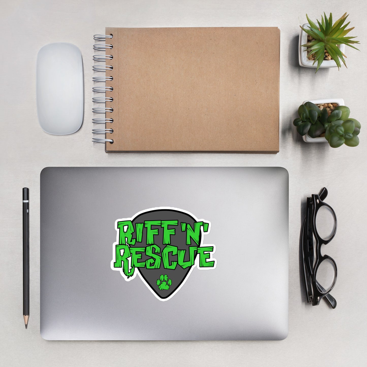 Logo Green/Grey Sticker