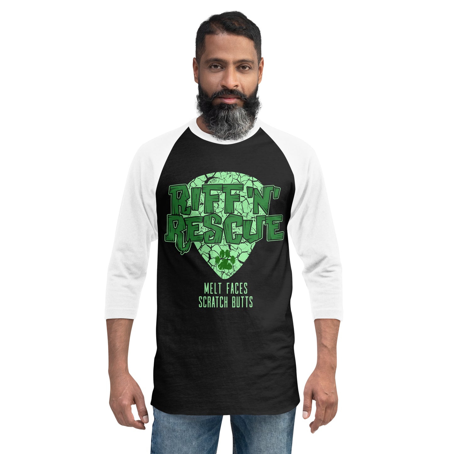 Crackle Green Raglan