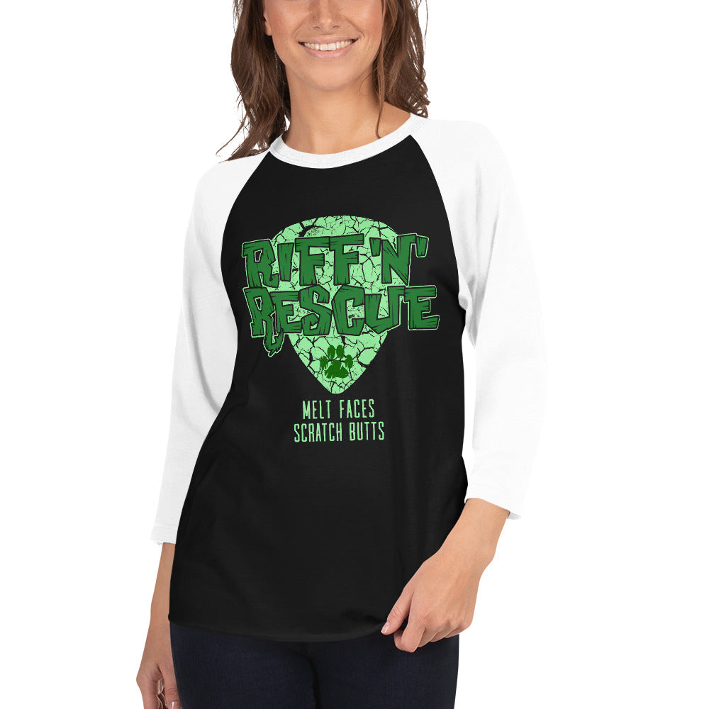 Crackle Green Raglan