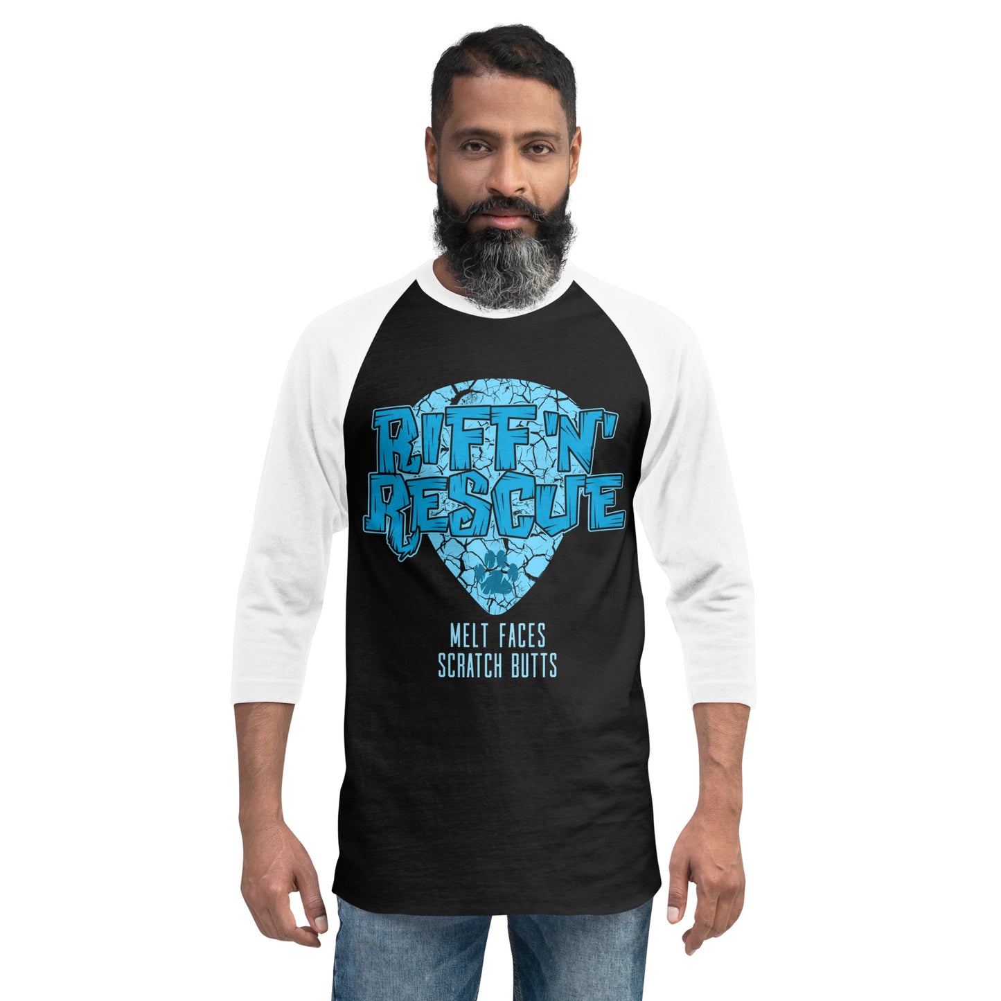 Crackle Blue Raglan