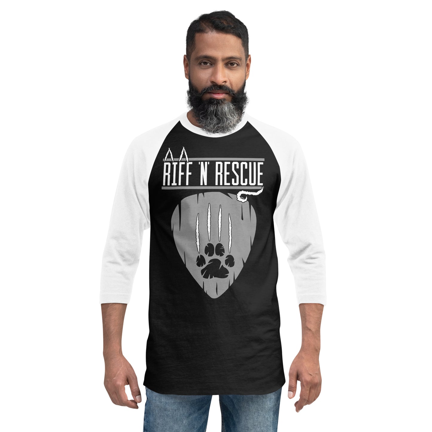 Cat Scratch Logo Grey Raglan